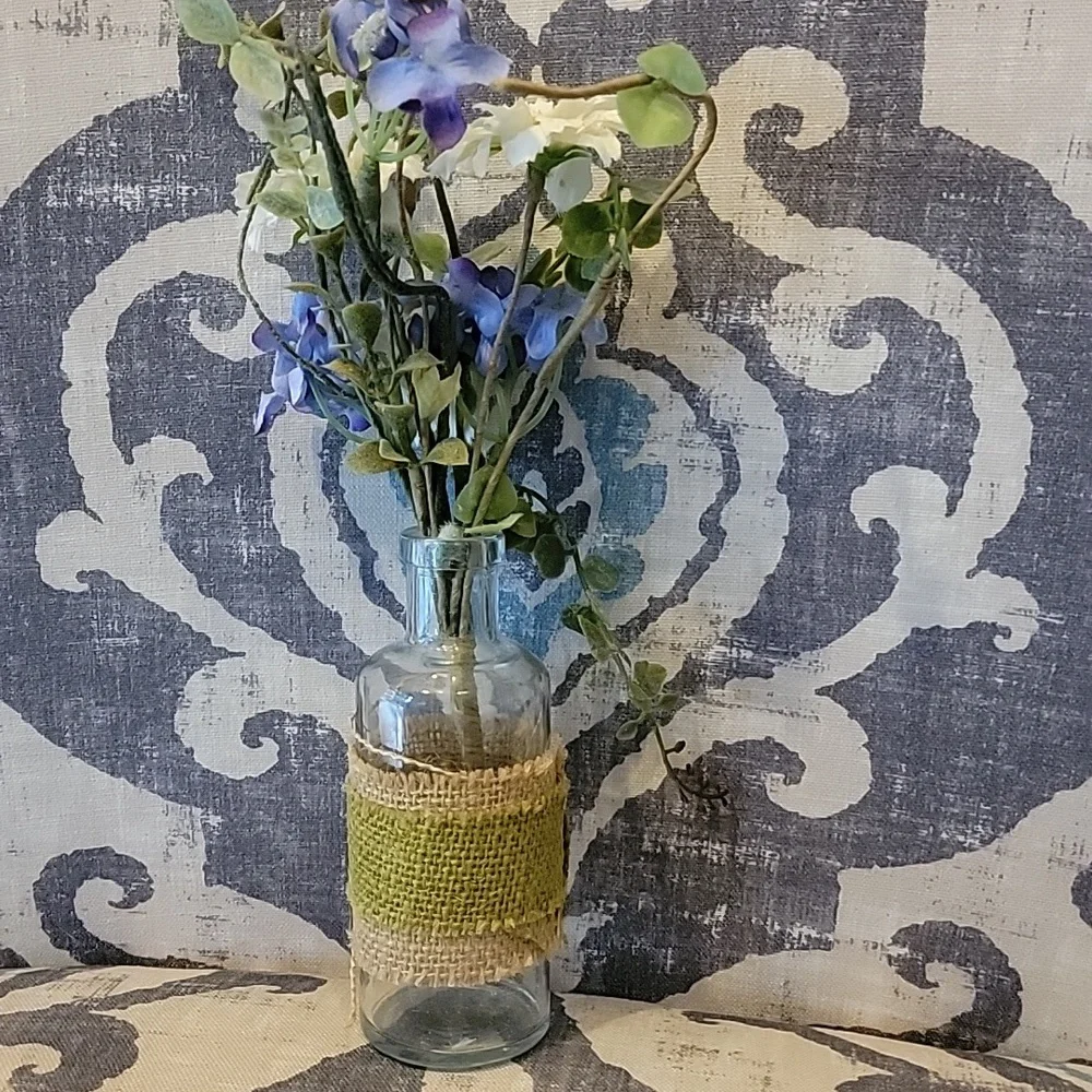 Glass Vase with Flowers
